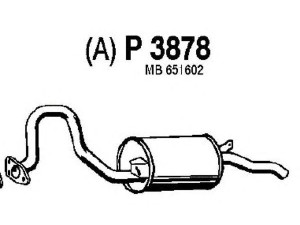 FENNO P3878 galinis duslintuvas 
 Išmetimo sistema -> Duslintuvas
MB376755, MB651602, MB890160