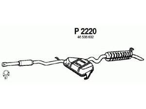 FENNO P2220 galinis duslintuvas 
 Išmetimo sistema -> Duslintuvas
46536632
