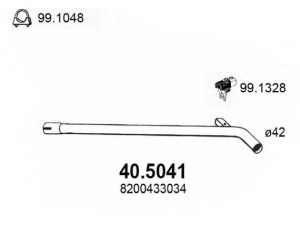 ASSO 40.5041 išleidimo kolektorius 
 Išmetimo sistema -> Išmetimo vamzdžiai
8200433034