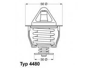 WAHLER 4480.82D termostatas, aušinimo skystis 
 Aušinimo sistema -> Termostatas/tarpiklis -> Thermostat
90916-03075, 90916-03084, 90916-03107