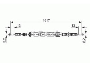 BOSCH 1 987 477 843 trosas, stovėjimo stabdys 
 Stabdžių sistema -> Valdymo svirtys/trosai
2108 3508180 01