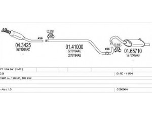 MTS C060004000893 išmetimo sistema 
 Išmetimo sistema -> Išmetimo sistema, visa