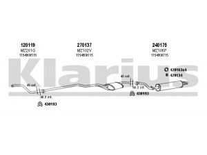 KLARIUS 600125E išmetimo sistema 
 Išmetimo sistema -> Išmetimo sistema, visa