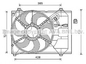 AVA QUALITY COOLING KA7527 ventiliatorius, radiatoriaus 
 Aušinimo sistema -> Oro aušinimas
253801G350