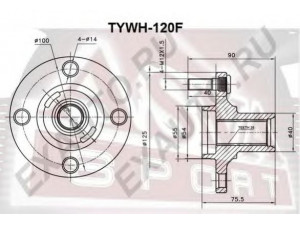 ASVA TYWH-120F rato stebulė 
 Ašies montavimas/vairavimo mechanizmas/ratai -> Rato stebulė/montavimas -> Rato stebulė
43502-02060, 43502-12140