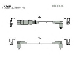TESLA T063B uždegimo laido komplektas 
 Kibirkšties / kaitinamasis uždegimas -> Uždegimo laidai/jungtys
021905409B, 21905409