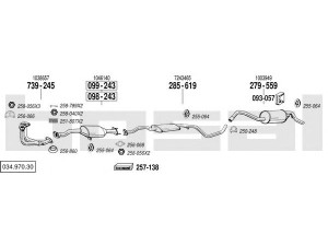 BOSAL 034.970.30 išmetimo sistema 
 Išmetimo sistema -> Išmetimo sistema, visa