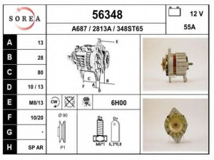 EAI 56348 kintamosios srovės generatorius 
 Elektros įranga -> Kint. sr. generatorius/dalys -> Kintamosios srovės generatorius