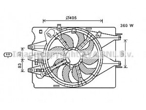 AVA QUALITY COOLING FT7602 ventiliatorius, radiatoriaus 
 Aušinimo sistema -> Radiatoriaus ventiliatorius
51887951