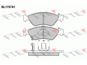 FTE BL1707A1 stabdžių trinkelių rinkinys, diskinis stabdys 
 Techninės priežiūros dalys -> Papildomas remontas
0K9A02623Z, 0K9A03328Z, 0K9Y63328Z