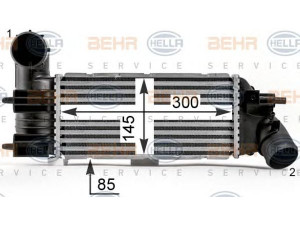HELLA 8ML 376 700-741 tarpinis suslėgto oro aušintuvas, kompresorius 
 Variklis -> Oro tiekimas -> Įkrovos agregatas (turbo/superįkrova) -> Tarpinis suslėgto oro aušintuvas
0384.F3, 0384.F3