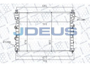 JDEUS 002M18 radiatorius, variklio aušinimas 
 Aušinimo sistema -> Radiatorius/alyvos aušintuvas -> Radiatorius/dalys
PCC000320