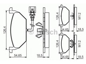 BOSCH 0 986 495 213 stabdžių trinkelių rinkinys, diskinis stabdys 
 Techninės priežiūros dalys -> Papildomas remontas
1J0 698 151 D, 1J0 698 151 E, 1J0 698 151 F