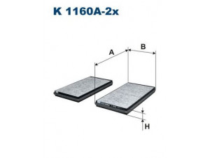 FILTRON K1160A-2x filtras, salono oras 
 Techninės priežiūros dalys -> Techninės priežiūros intervalai
64316913506, 64316935823