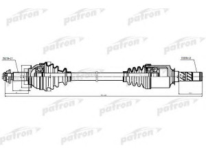 PATRON PDS5531 kardaninis velenas
28321AG00A, 28321AG00B, 28321AG00C