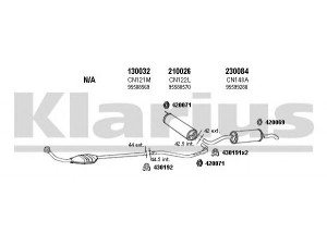 KLARIUS 180078E išmetimo sistema 
 Išmetimo sistema -> Išmetimo sistema, visa