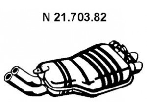 EBERSPÄCHER 21.703.82 galinis duslintuvas 
 Išmetimo sistema -> Duslintuvas
18 30 3 403 627