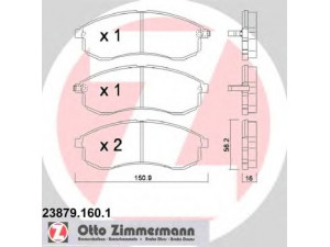 ZIMMERMANN 23879.160.1 stabdžių trinkelių rinkinys, diskinis stabdys 
 Techninės priežiūros dalys -> Papildomas remontas
MN102622, MR977365