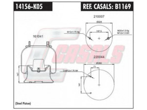 CASALS B1169 dėklas, pneumatinė pakaba
21215761, 1525267, M001472, UJA0930
