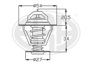 ERA 350241 termostatas, aušinimo skystis 
 Aušinimo sistema -> Termostatas/tarpiklis -> Thermostat
6129739, 844F-8575A-A, 0839-15171-A