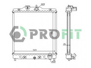 PROFIT PR 2911A2 radiatorius, variklio aušinimas 
 Aušinimo sistema -> Radiatorius/alyvos aušintuvas -> Radiatorius/dalys
19010P01003, 19010P01004, 19010P01014