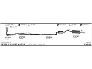 IMASAF 525000119 išmetimo sistema 
 Išmetimo sistema -> Išmetimo sistema, visa