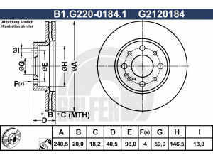 GALFER B1.G220-0184.1 stabdžių diskas 
 Dviratė transporto priemonės -> Stabdžių sistema -> Stabdžių diskai / priedai
46788929, 51742727, 1541806, 9S51-1125-DA