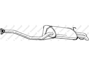 BOSAL 282-805 galinis duslintuvas 
 Išmetimo sistema -> Duslintuvas
GEX-33435, WCG-10016