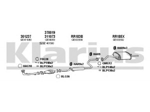 KLARIUS 120038U išmetimo sistema 
 Išmetimo sistema -> Išmetimo sistema, visa