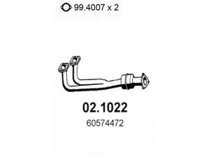 ASSO 02.1022 išleidimo kolektorius 
 Išmetimo sistema -> Išmetimo vamzdžiai
60574472, 60618527