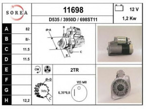 EAI 11698 starteris
M1T60281, M1T60285, M1T60313, M1T60381