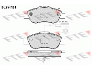 FTE BL2544B1 stabdžių trinkelių rinkinys, diskinis stabdys 
 Techninės priežiūros dalys -> Papildomas remontas
1559697, ME9S5J2K021AB