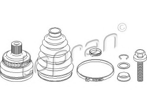 TOPRAN 109 393 jungčių komplektas, kardaninis velenas 
 Ratų pavara -> Sujungimai/komplektas
1 084 716S, 7M0 498 099, 7M0 498 099