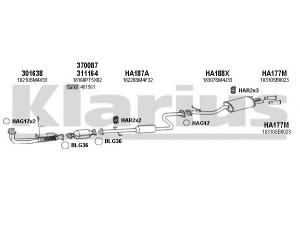 KLARIUS 420092U išmetimo sistema 
 Išmetimo sistema -> Išmetimo sistema, visa