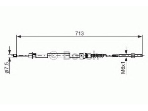 BOSCH 1 987 477 594 trosas, stovėjimo stabdys 
 Stabdžių sistema -> Valdymo svirtys/trosai
4745 P9, 4745 P9