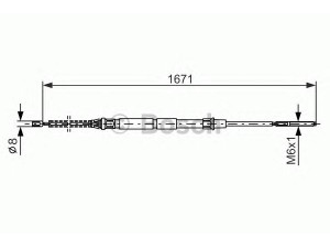 BOSCH 1 987 477 626 trosas, stovėjimo stabdys 
 Stabdžių sistema -> Valdymo svirtys/trosai
6K9 609 721, 6K9 609 721