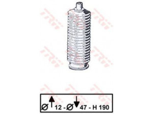 TRW JBE119 gofruotoji membrana, vairavimas 
 Vairavimas -> Gofruotoji membrana/sandarinimai
271601, 48203Q9025, GRG1153