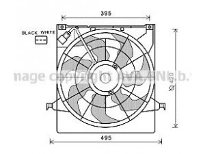 AVA QUALITY COOLING KA7522 ventiliatorius, radiatoriaus 
 Aušinimo sistema -> Radiatoriaus ventiliatorius
253801H680, 253802H600, 253801H680