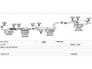MTS C290020003461 išmetimo sistema 
 Išmetimo sistema -> Išmetimo sistema, visa