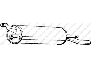 BOSAL 190-277 galinis duslintuvas 
 Išmetimo sistema -> Duslintuvas
1724.98, 1725.76, 1726.43