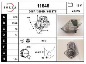 EAI 11646 starteris
2810046030, 2810047050, 2810087601