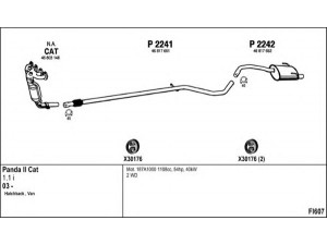 FENNO FI607 išmetimo sistema 
 Išmetimo sistema -> Išmetimo sistema, visa