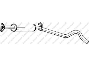 BOSAL 279-109 vidurinis duslintuvas 
 Išmetimo sistema -> Duslintuvas
8 52 271, 8 52 317, 90233935, 90325258