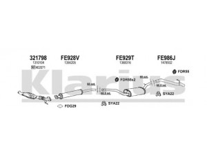 KLARIUS 362007U išmetimo sistema 
 Išmetimo sistema -> Išmetimo sistema, visa