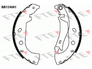 FTE BB1249A1 stabdžių trinkelių komplektas 
 Techninės priežiūros dalys -> Papildomas remontas
77362284, 9947939