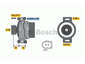 BOSCH 0 986 047 800 kintamosios srovės generatorius 
 Elektros įranga -> Kint. sr. generatorius/dalys -> Kintamosios srovės generatorius
013 154 09 02, 013 154 09 02 80