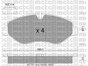 METELLI 22-0671-2 stabdžių trinkelių rinkinys, diskinis stabdys 
 Techninės priežiūros dalys -> Papildomas remontas
42555881, 42561355