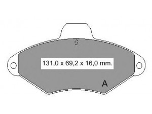 VEMA 834390 stabdžių trinkelių rinkinys, diskinis stabdys 
 Techninės priežiūros dalys -> Papildomas remontas
425157, 425292, 95667787, RP425157