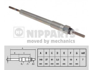 NIPPARTS N5710507 kaitinimo žvakė 
 Kibirkšties / kaitinamasis uždegimas -> Kaitinimo kaištis
36710-2F000, 36710-2F001