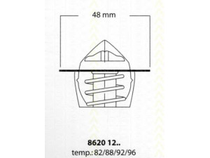 TRISCAN 8620 1282 termostatas, aušinimo skystis 
 Aušinimo sistema -> Termostatas/tarpiklis -> Thermostat
21200-KA131